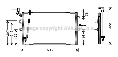 AVA QUALITY COOLING Kondensators, Gaisa kond. sistēma SB5039